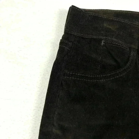 NYDJ Dark Brown “80’s” Corduroy Midrise Stretch Straight Leg Pants Size 10P - Picture 5 of 14